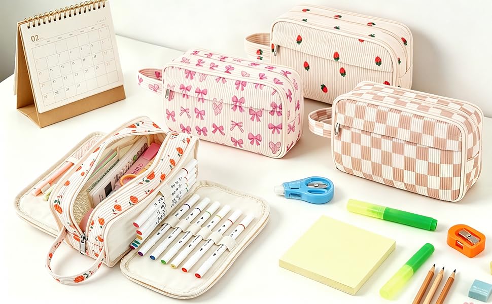 large capacity big stylish pencil pen case