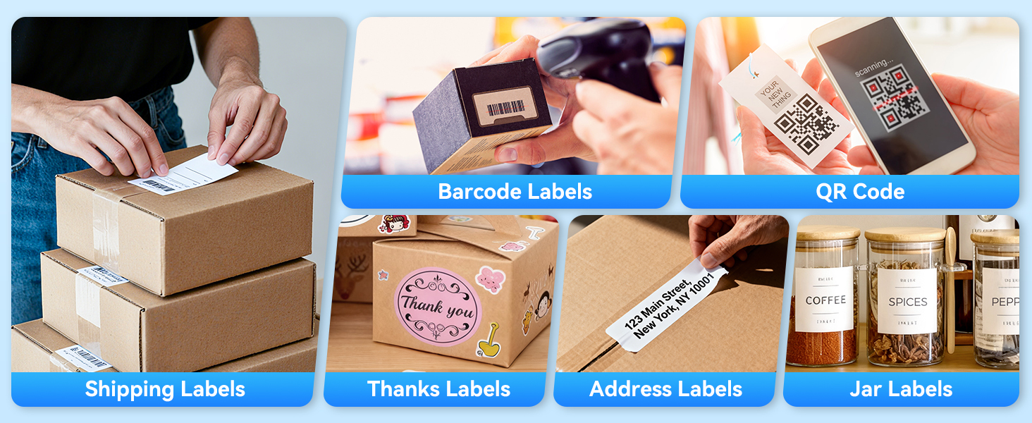 Thermal printer for small business shipping home office organization retail price tag inventory