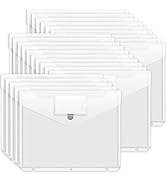 Forvencer Binder Pocket, 24 Pack Super Heavyweight Poly Binder Pocket with Hook and Loop Fastener...