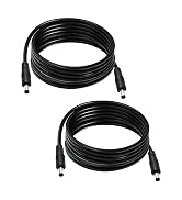 GGIPOWY 2-Pcs 9.8ft DC 5.5mm x 2.5mm Male to Male Power Extension Cable, 14AWG 12V 24V DC Power C...