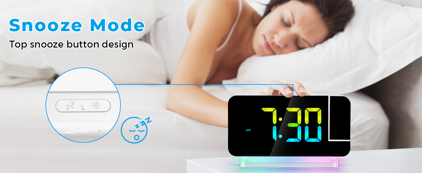 projection alarm clock for bedroom