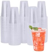 YEEHAW 9 oz Plastic Cups, 500 Pack - Clear Disposable Drinking Cups | for Cold Beverages | Ideal ...