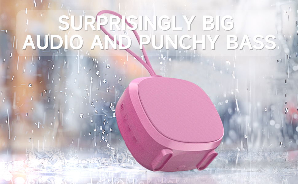 Water-proof Bluetooth Small Speaker, But with Surprising Big Audio and Punchy Bass