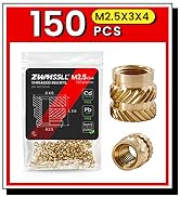 M2.5X3X4-150_Metric_Threaded_InsertBrass_Heat_Set_Insert_for_Plastic_Parts