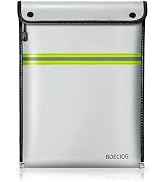 BOECIOG Upgraded Fireproof Document Bag, 15 in x 11 in Large Capacity with Waterproof Zipper, Fla...