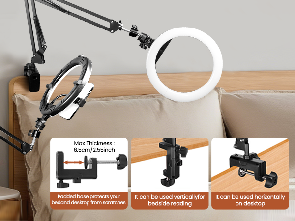 canvas lamp with phone holder