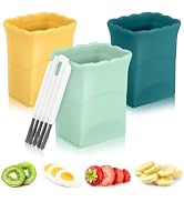 Cup Slicer Egg Strawberry Cutter: 3Pcs Handheld Fruit Slice Banana Slicers - Vegetable Slicer Mus...