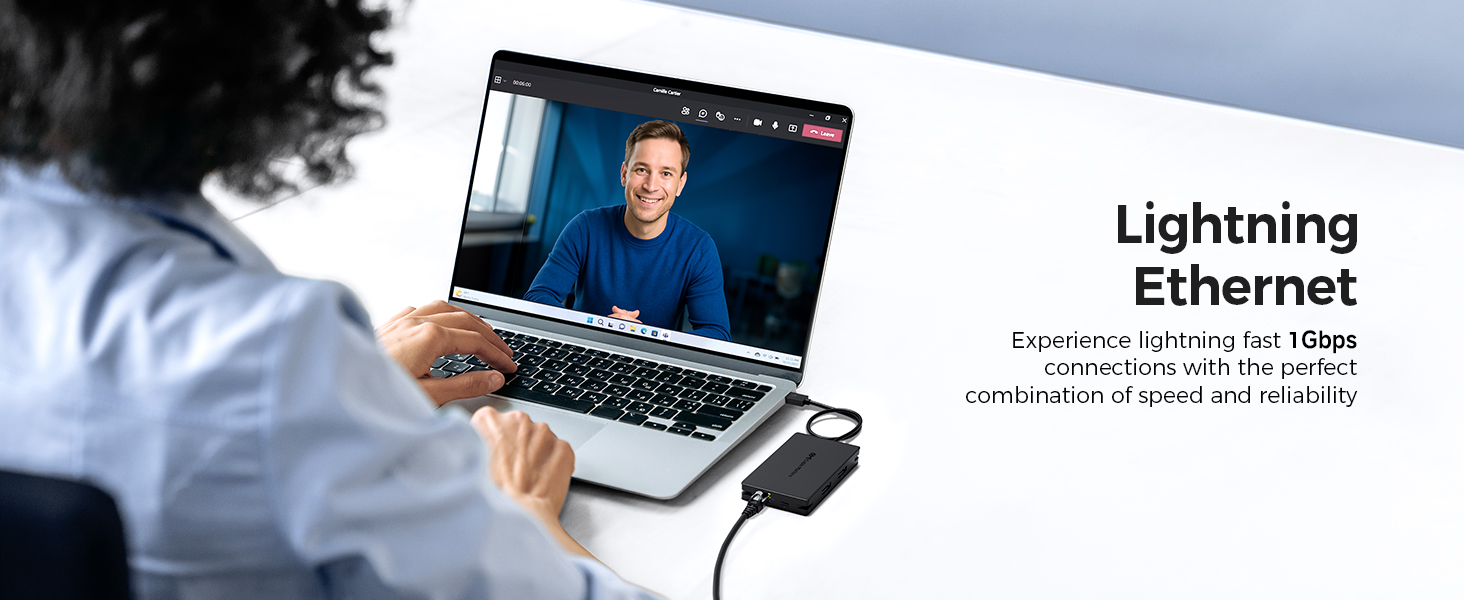 Powered USB C Dock with Gigabit Ethernet and Dual HDMI for Seamless Video