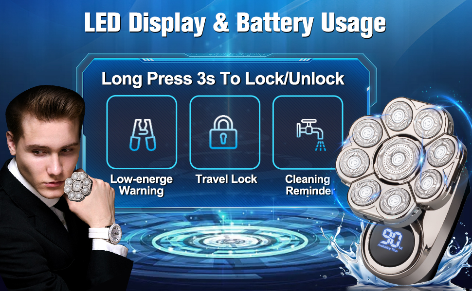 Intelligent LED Display and Battery Reminder Function