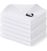 Homaxy 100% Cotton Dish Cloths - Waffle Weave Soft and Absorbent Dish Towels - 6 Pack Quick Dry D...