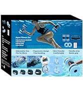 Sportneer 6-Piece Pool Exercise Set - Water Fitness Equipment with Swim Belt, Ankle Weights for A...
