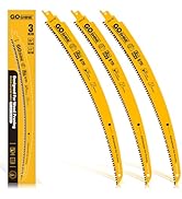Goshine Japanese Teeth Reciprocating Saw Blades,15" Arc Curved Wood Pruning Sawzall Blades for Tr...