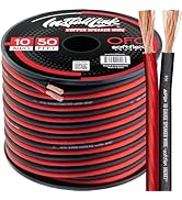 Install Link 10 AWG Gauge Speaker Wire Cable (50 Feet) Stereo, Car or Home Theater, OFC