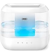 Dreo Humidifiers for Bedroom, Top Fill 4L Supersized Cool Mist Humidifier with Oil Diffuser and N...