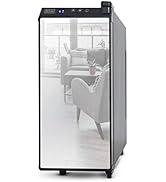 BLACK+DECKER Thermoelectric Wine Cooler Refrigerator with Mirrored Front, Freestanding 12 Bottle ...