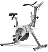 Sunny Health &amp; Fitness Indoor Stationary Cycling Exercise Bike for Home Cardio Workout, 4-Way Adj...