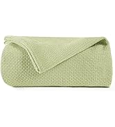 BOUTIQUO 100% Cotton Bed Blanket, Breathable Thermal Blanket Full - Queen Size, Soft Honeycomb Wa...