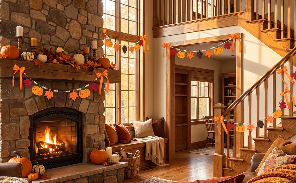 Yuubin Fall Felt Garland