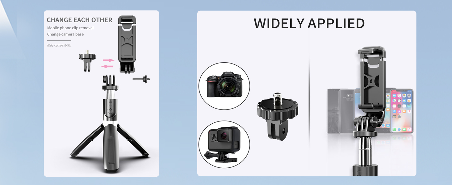 Selfie Stick Tripod with Wireless Remote Portable Phone Holder for samsung