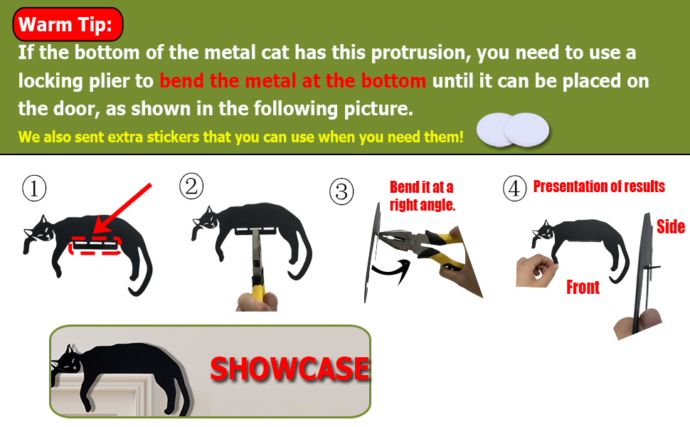 metal adorable cat door toppers; metal cat door toppers; black cat door corner ; 
