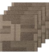 VEVOR Carpet Tiles Reusable, 24 PCS, 24"x 24", Squares Soft Padded Carpet, Carpet Floor Tiles Eas...