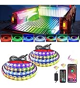 Nilight Truck Bed Light Strip RGB-IC LED Bar for Pickup Multi Dream Color DIY Music Synchronous w...