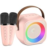 Mini Karaoke Machine for Kids & Adults, Kids Toys for Girls & Boys Gifts, Bluetooth Speaker with ...