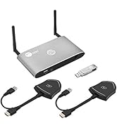 SIIG Dual View Wireless Presentation Kit,4K Network Presentation Switch, Ethernet/Wireless/Androi...