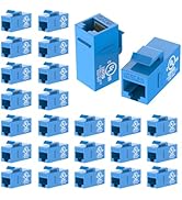VCE UL-Listed CAT6A Keystone Coupler, Ethernet Coupler Female to Female, RJ45 Coupler for CAT6A/C...