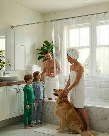 Bathroom photo of family