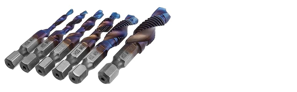 1/4 inch Hex Shank Drill Tap Bits