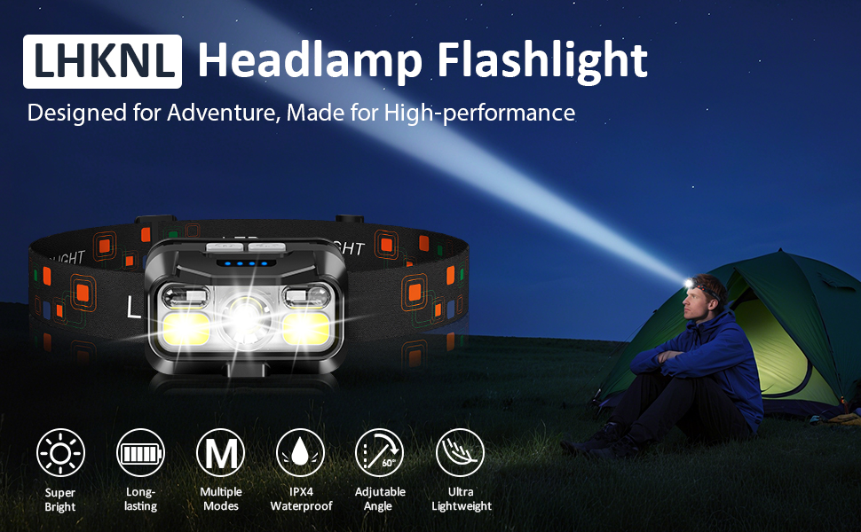 LHKNL headlamp rechargeable