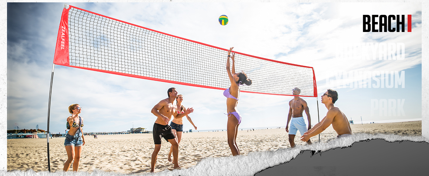 beach volleyball net set