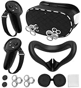 Silicone Cover Set Compatible with Meta/Oculus Quest 3s Accessories, Silicone Face Cover, Control...