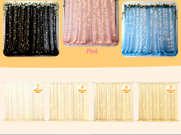 Sheer backdrop curtain