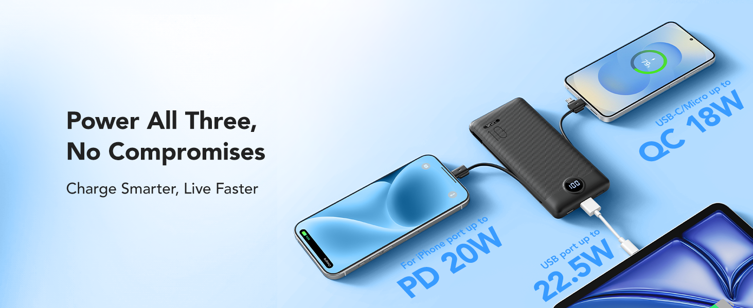 portable charger power bank wall plug