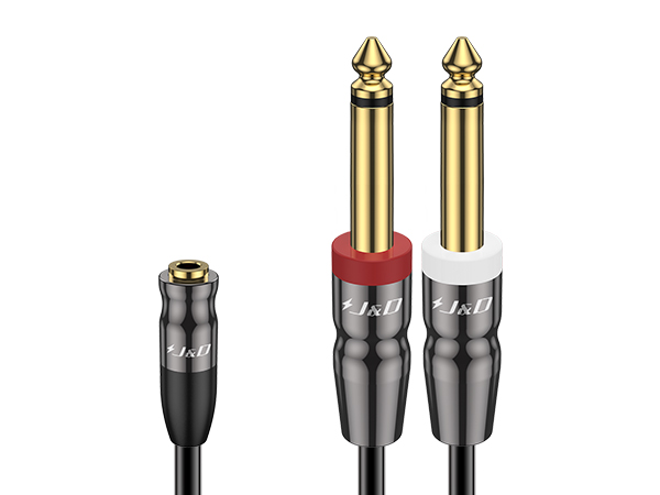 3.5mm TRS to Dual 1/4 in TS Cable