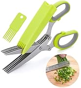 LHS Herb Scissors with 5 Multi Stainless Steel Blades and Safe Cover Kitchen Gadgets Cutter, Kitc...