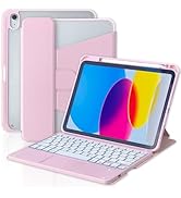 MePadKey Touchpad Keyboard Case for iPad Air 11 inch M2/Air 5th 4th Generation, 360 Degree Rotati...