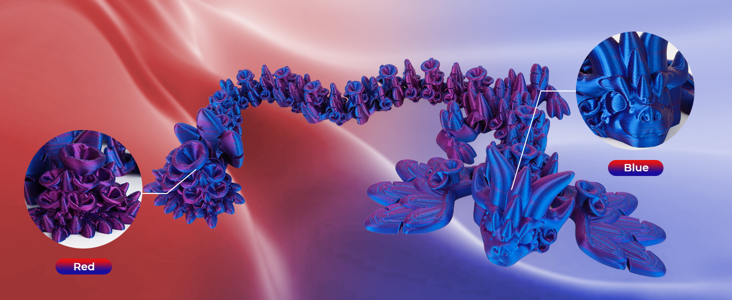 3D Printer Filament Bundle, PLA Filament 1.75mm, Dual Color Filament