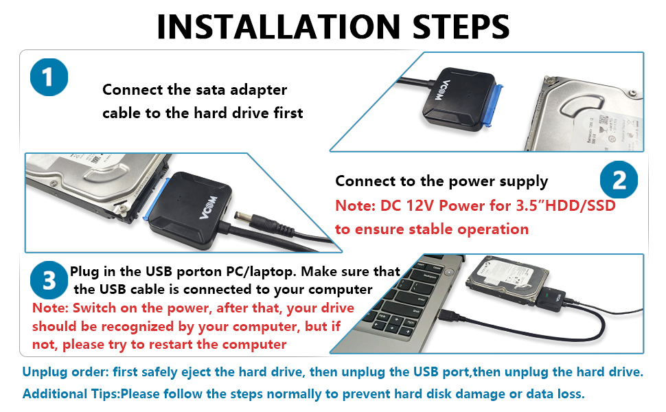 VCOM SATA to USB Adapter
