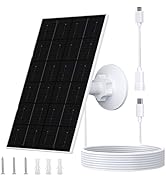 FUTUREZEN 4W Solar Panel for Security Camera, Type-C/Micro USB Solar Charger for Rechargeable Bat...