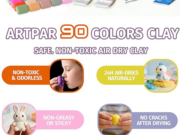 air dry clay 90 colors
