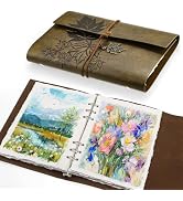 Vintage Watercolor Sketchbook, 140 lb/300 GSM Deckle Edge Paper Cold Press Watercolor Paper Water...