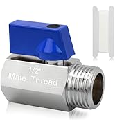 FOWSRHRG 1/2" RV Hot Water Drain Valve - Water Heaters Mini Drain Plug with Tape Brass Replacemen...
