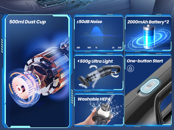 handheld vacuum cordless rechargeable car vacuum portable cordless