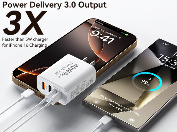 usb c charger block multiple ports iphone fast charger block usb-c charging block