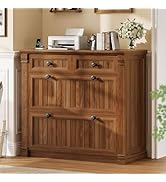 SEDETA 4 Drawers File Cabinet, 33" Farmhouse Filing Cabinets for Home Office fit Legal/Letter/A4 ...