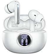 Fhumsh Wireless Earbuds, Bluetooth 5.3 Headphones HiFi Stereo 50H Playback LED Digital Display Ea...