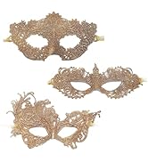 TFTSR Masquerade Masks for Women Couples,Men Mardi Gras Masks,Girls Black Gold Lace Masks,Adults ...
